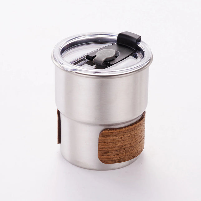 Stainless Steel Coffe Mug with Lid Portable Heat Resistant for Outdoor Picnic