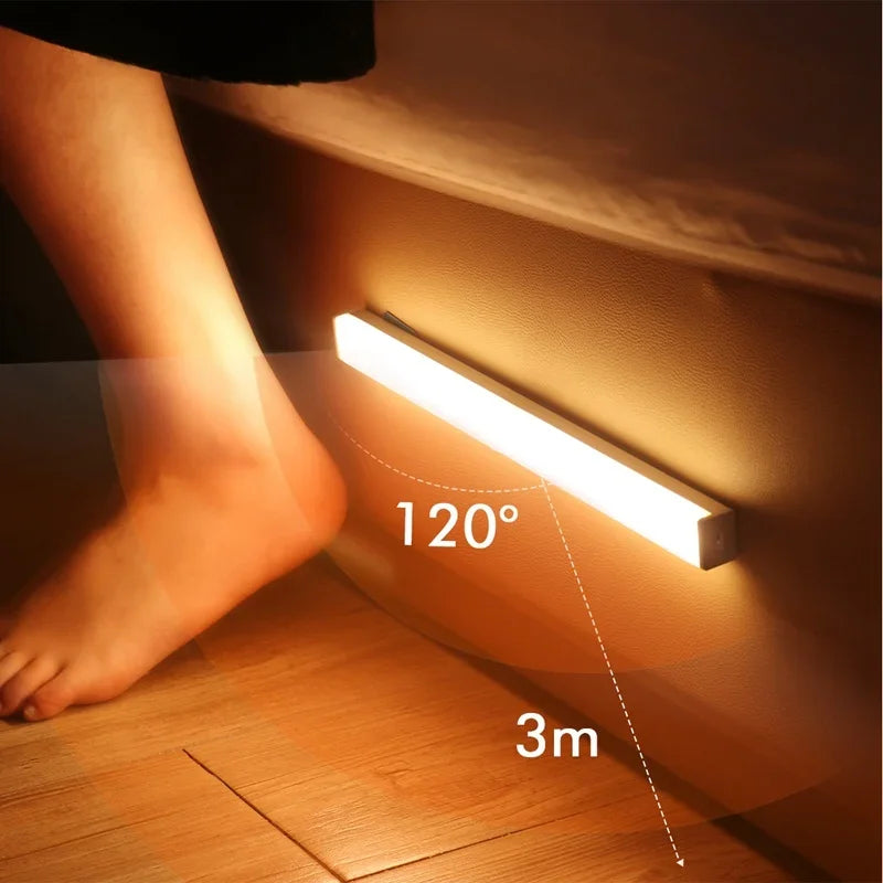1pc Wireless Rechargeable LED Motion Sensor Cabinet Light -